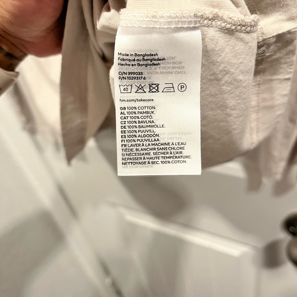 H&M Men’s Long Sleeve Shirt Regular Fit Size L - Picture 5 of 5